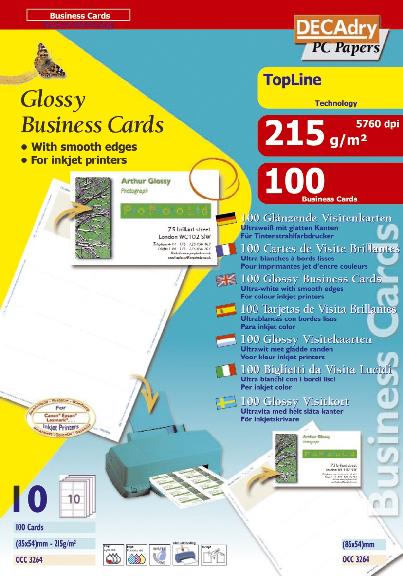 OCC3264 Multipurpose business cards TopLine