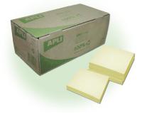 011987 Box of 12 apli notes yellow - 75 x 75 mm - 100% Recycled