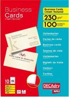11285F 100 cartes de visite Vergé Crème 89 x 51 mm