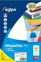 114011 Etiquettes A5 blanches multi-usage