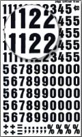DD13F Números transfer negros N°13 (12 mm)
