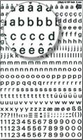 DD22F Black transfert letters and figures N°22 (5 mm)