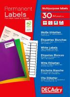 OLW4734 Etiquettes blanches multi-usage 99,1 x 67,7 mm