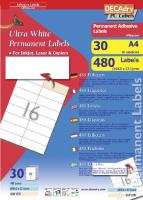OLW4739 Etiquettes blanches multi-usage 105 x 37,1 mm