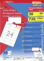 OLW4787 Etiquettes blanches multi-usage 70 x 35 mm