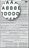 SDD210F Super lettres transfert noir N°210 (4 mm) 