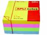 010972 Apli notes  cube couleurs pastels - 75 x 75 mm